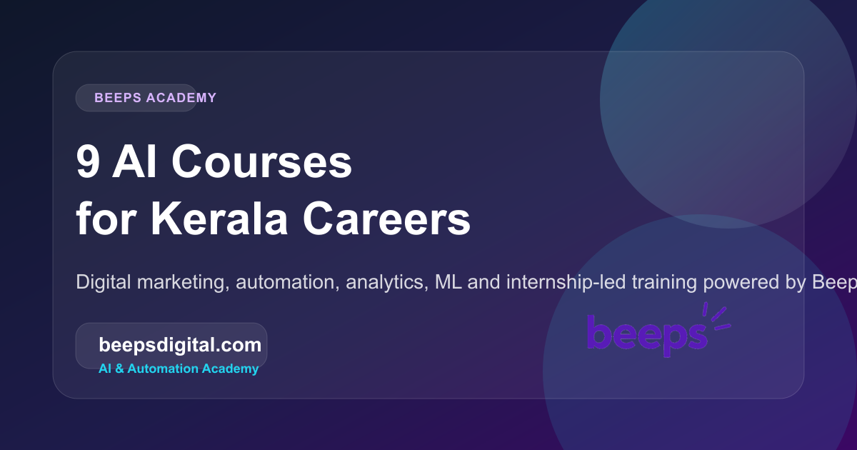 Digital marketing course for Koothattukulam students — Beeps Digital Academy, Kothamangalam