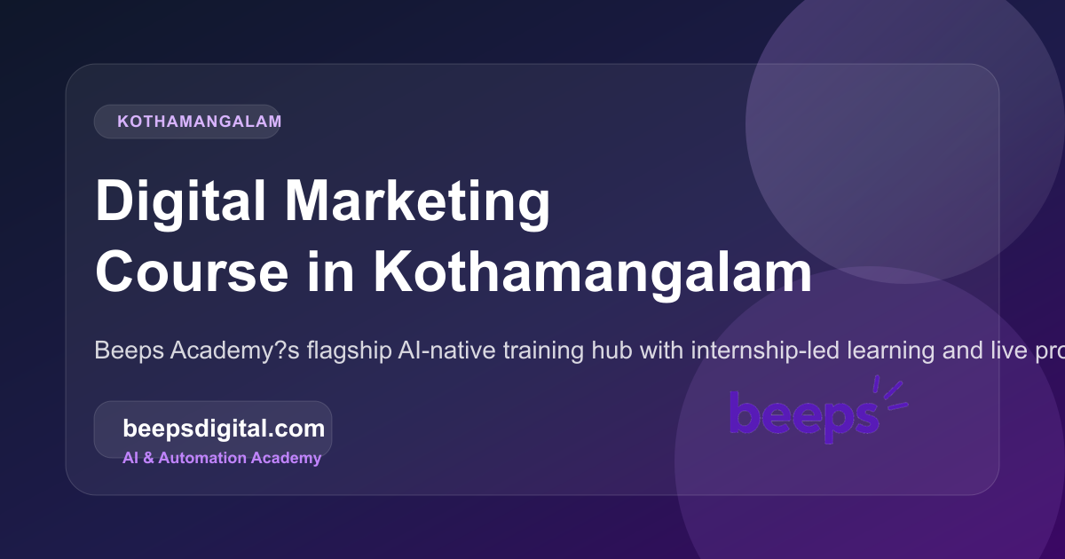 AI and automation course at the Beeps Digital Academy campus, Kothamangalam